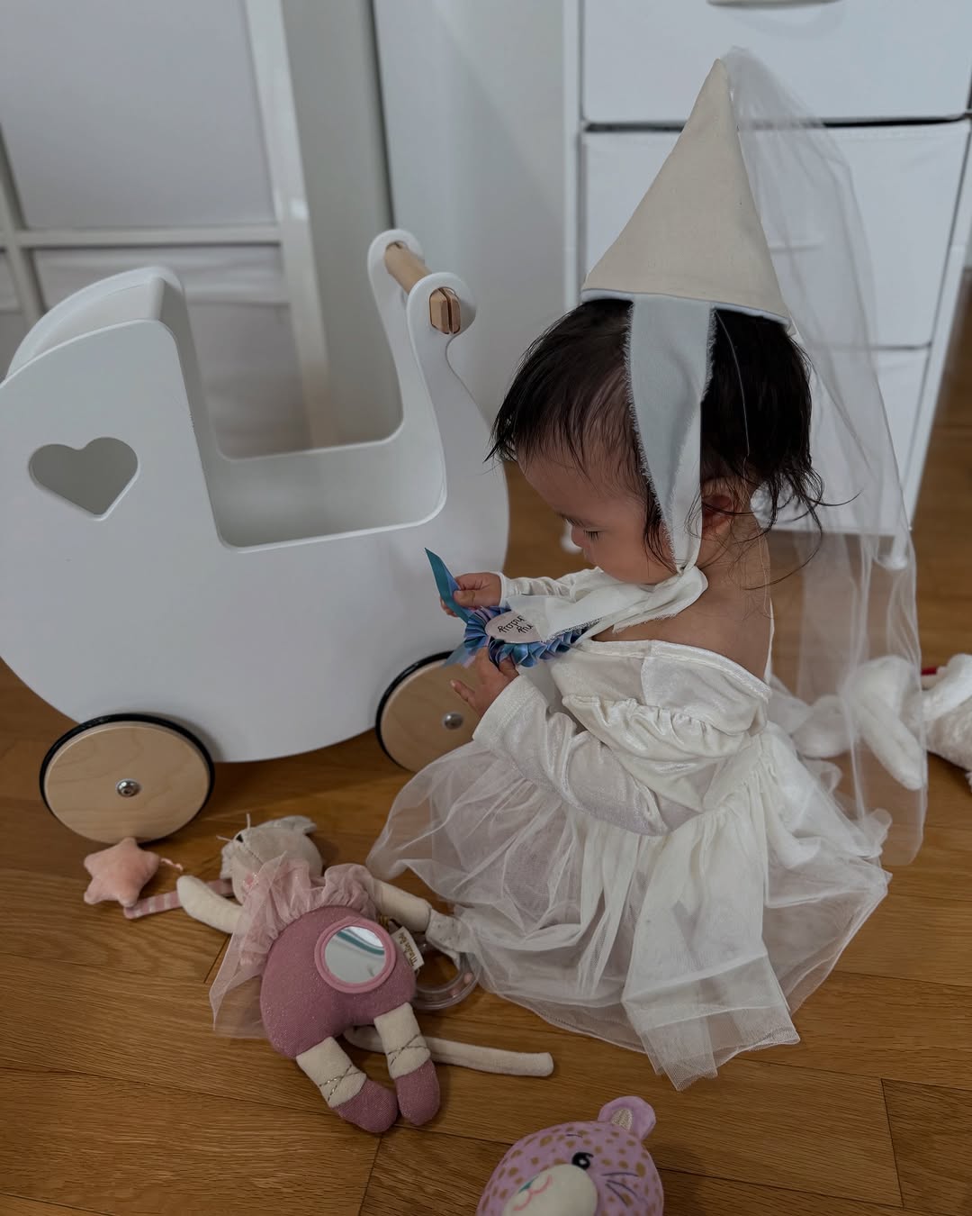 Traditional Doll Stroller White