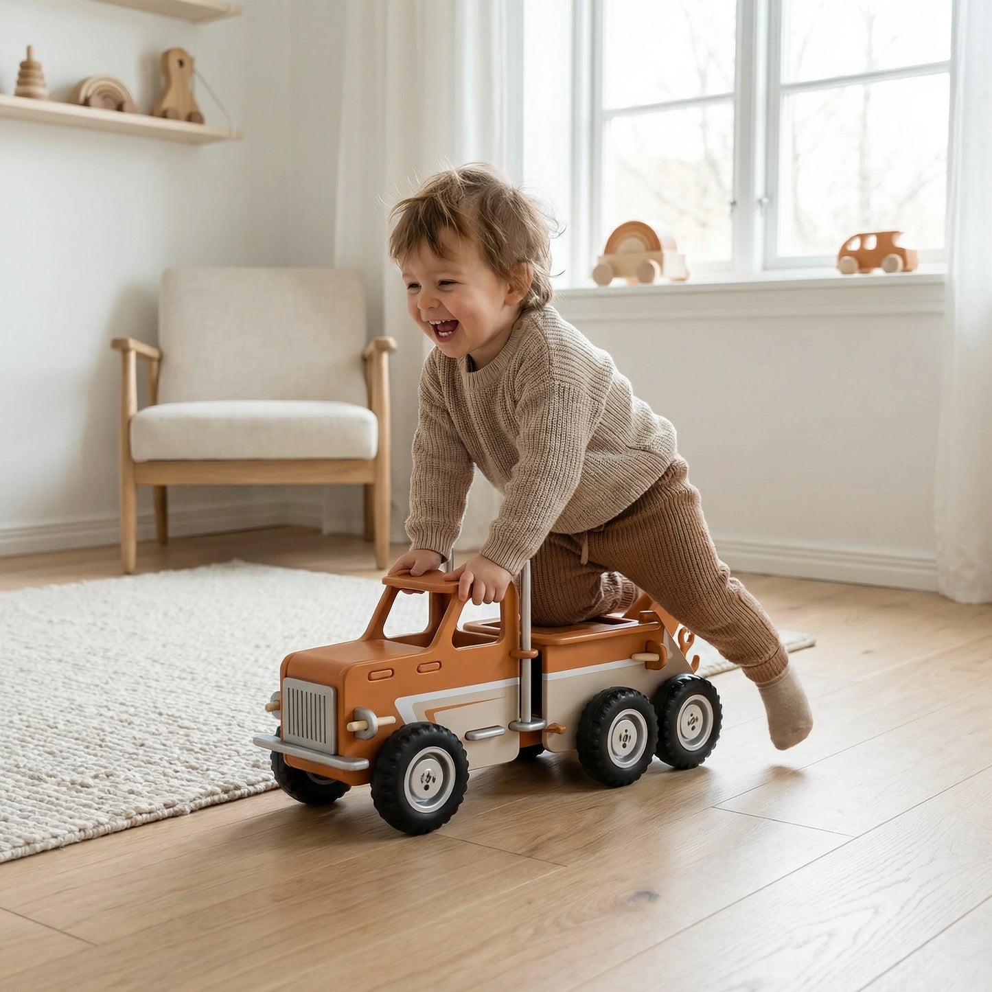 Mack Ride-On Truck Brown