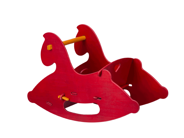 Wooden Rocking Horse - Red