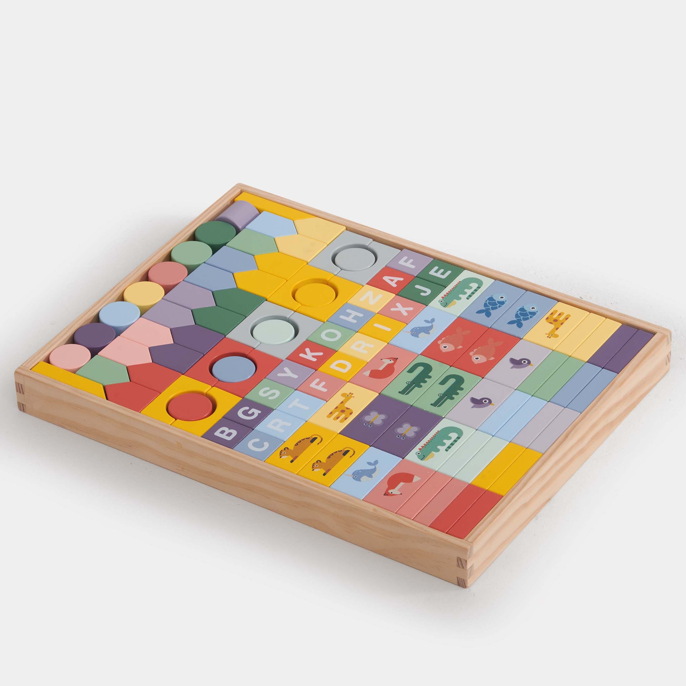 100 colored blocks