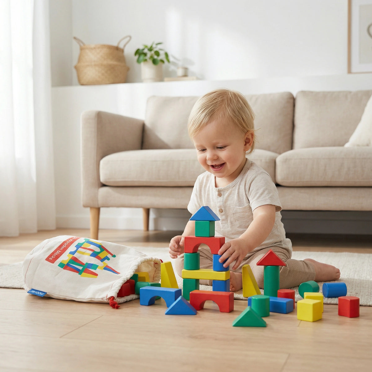 Someone Packing Color Blocks Blocks in Bag Primary Color – Moovershop.com