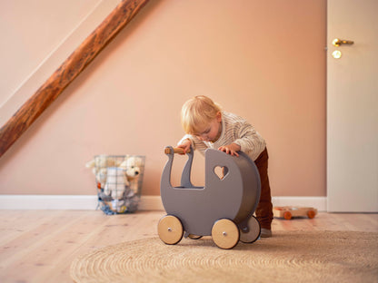 Traditional Doll Stroller Warm Grey