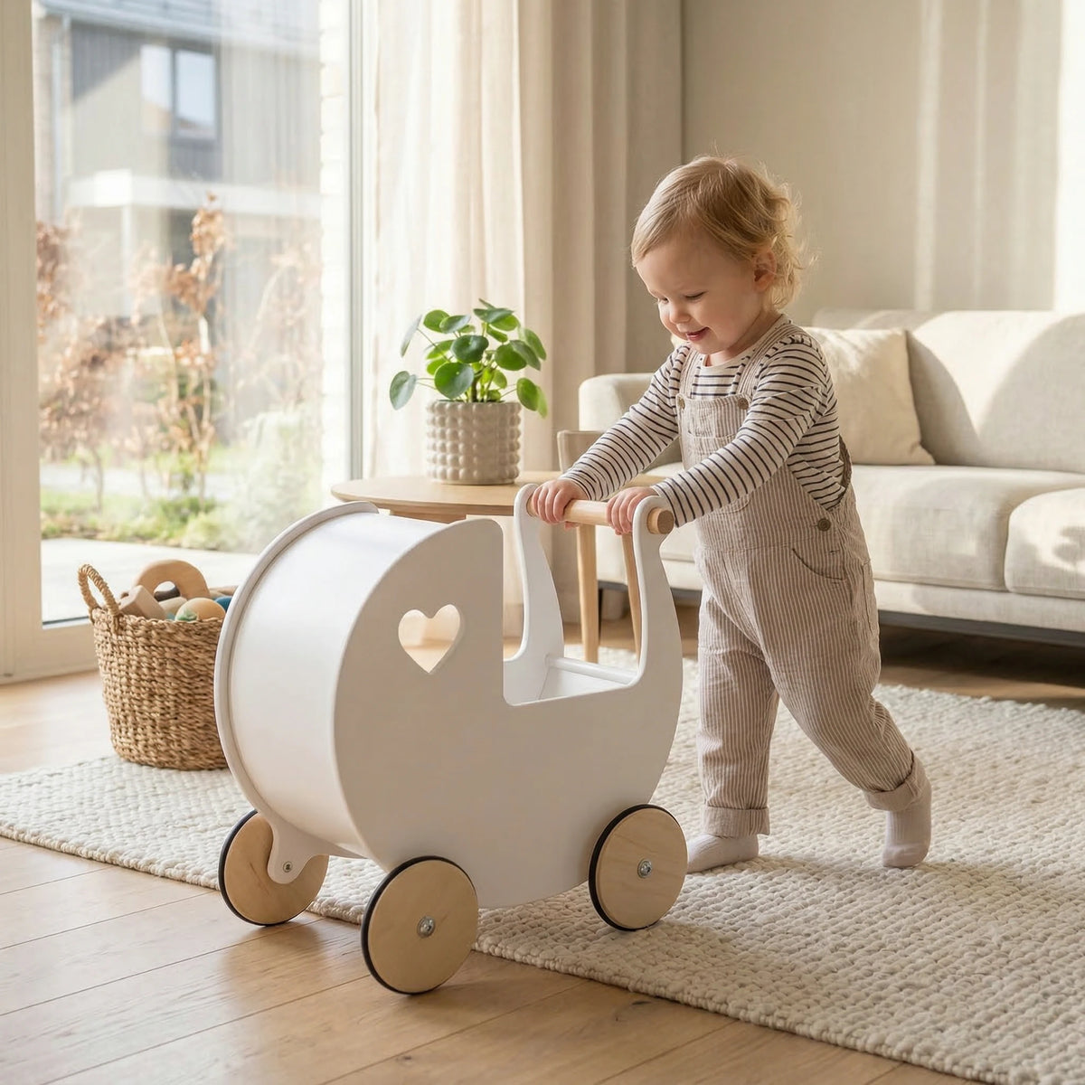 Traditional Doll Stroller White