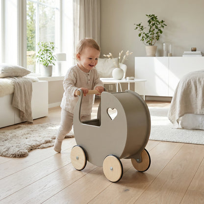Traditional Doll Stroller Warm Grey