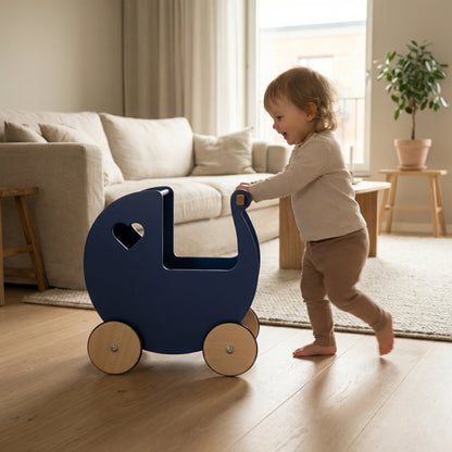 Traditional Doll Stroller Navy Blue