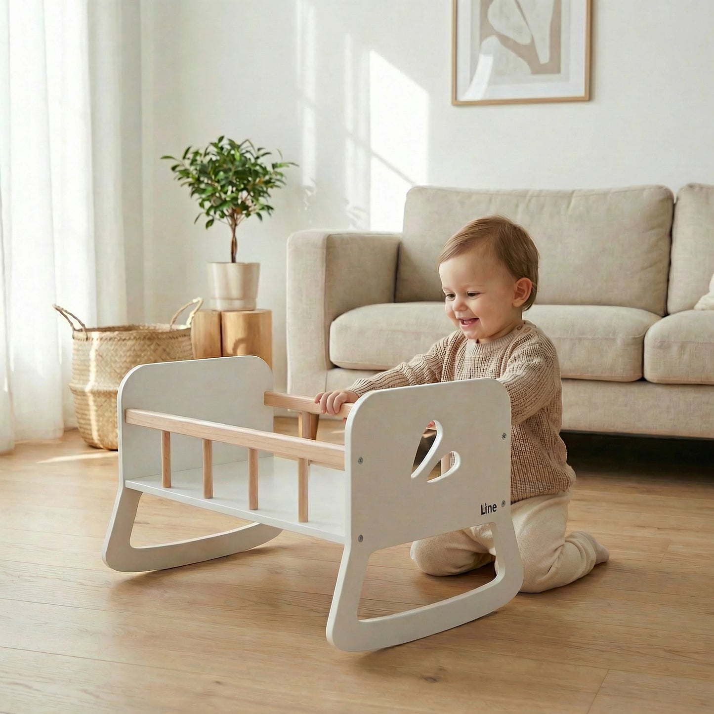 Dolls cradle White