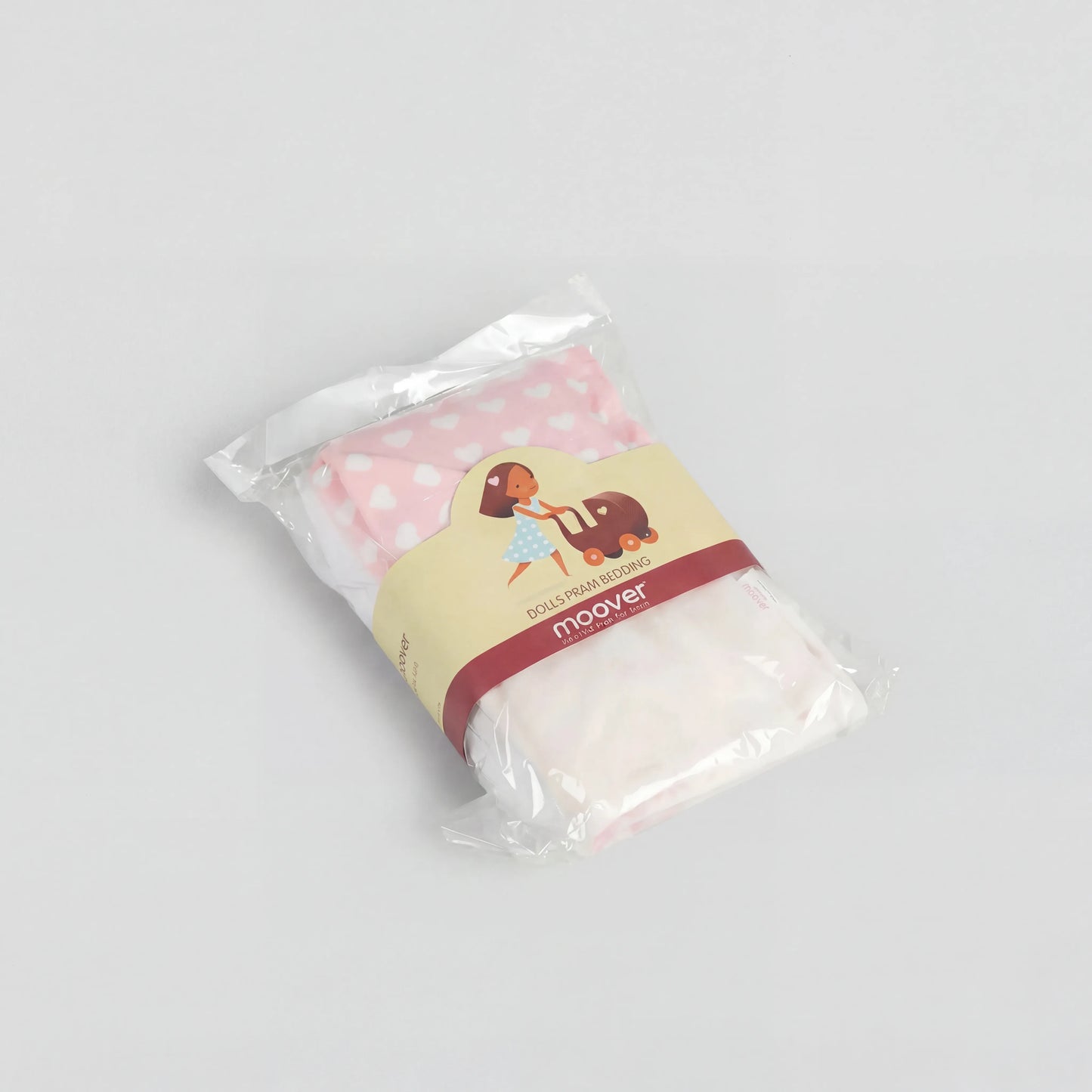 Dolls pram classic bedding set Pink
