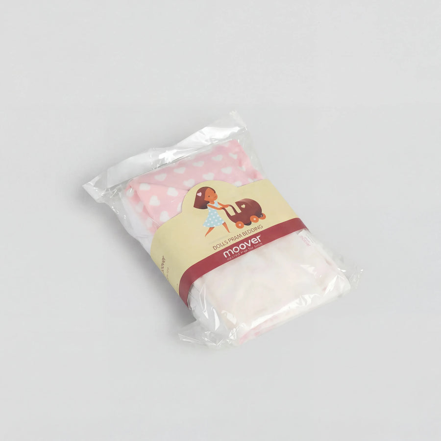 Dolls pram classic bedding set Pink