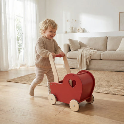 Dolls Stroller pram - Heart Red