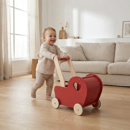 Dolls Stroller pram - Heart Red