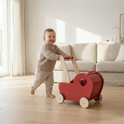 Dolls Stroller pram - Heart Red