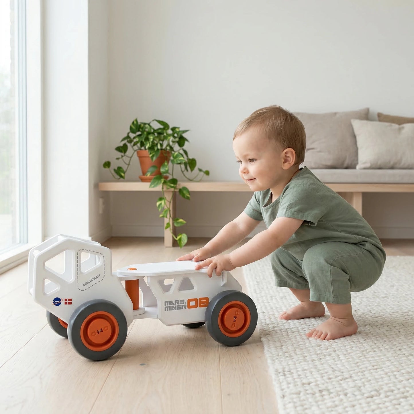 Mars Miner Ride-On Truck - White