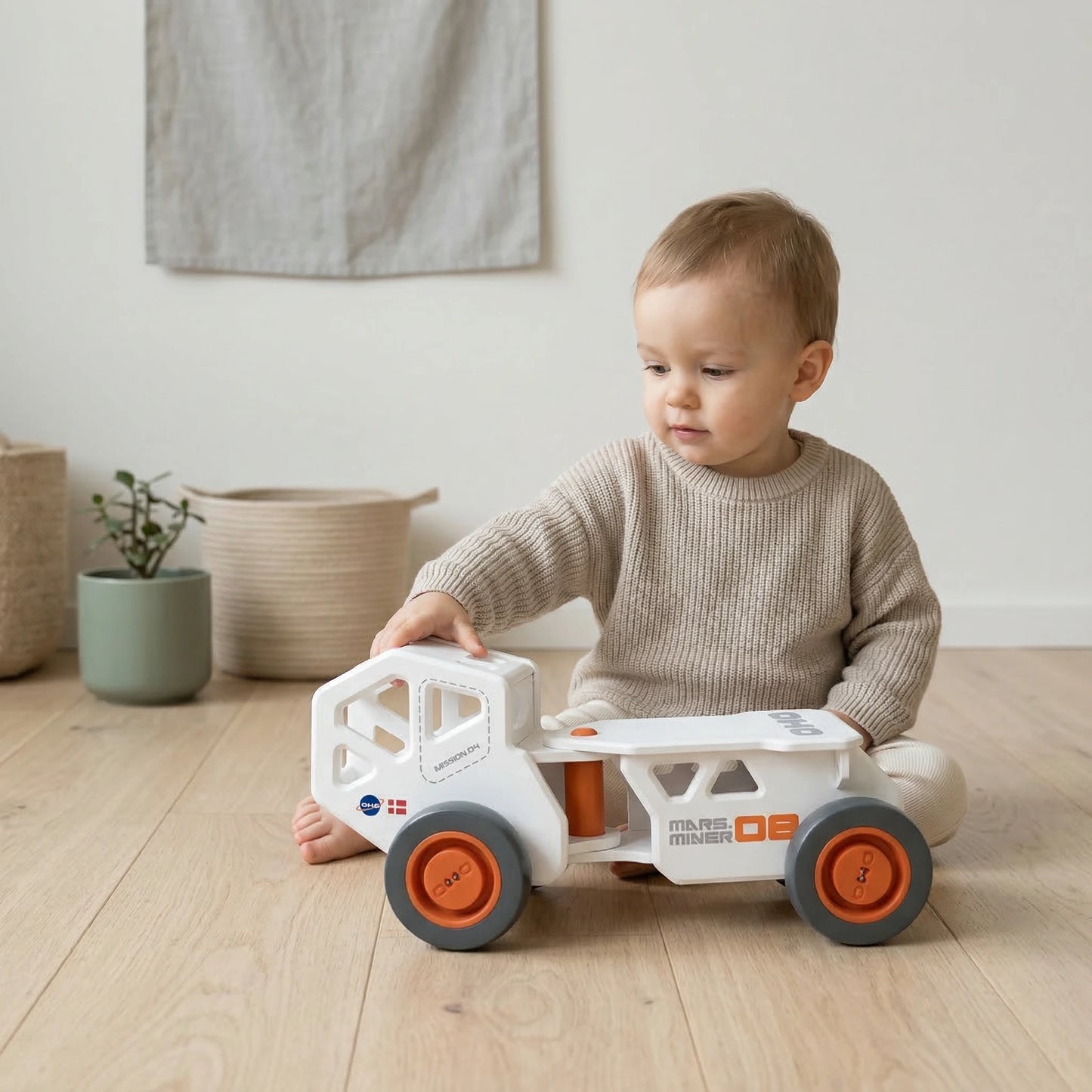 Mars Miner Ride-On Truck - White