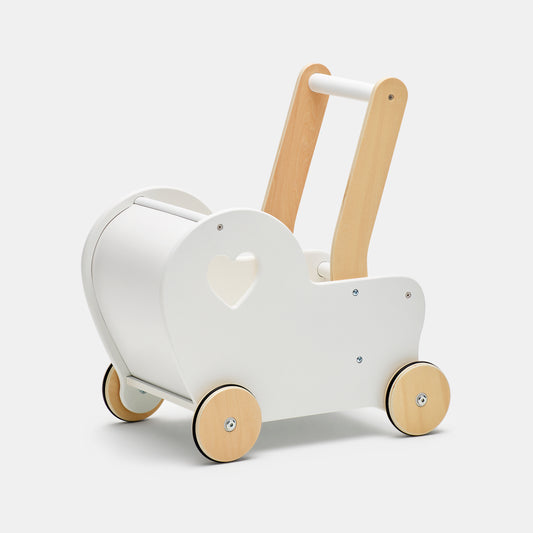 Dolls Stroller pram - Heart White