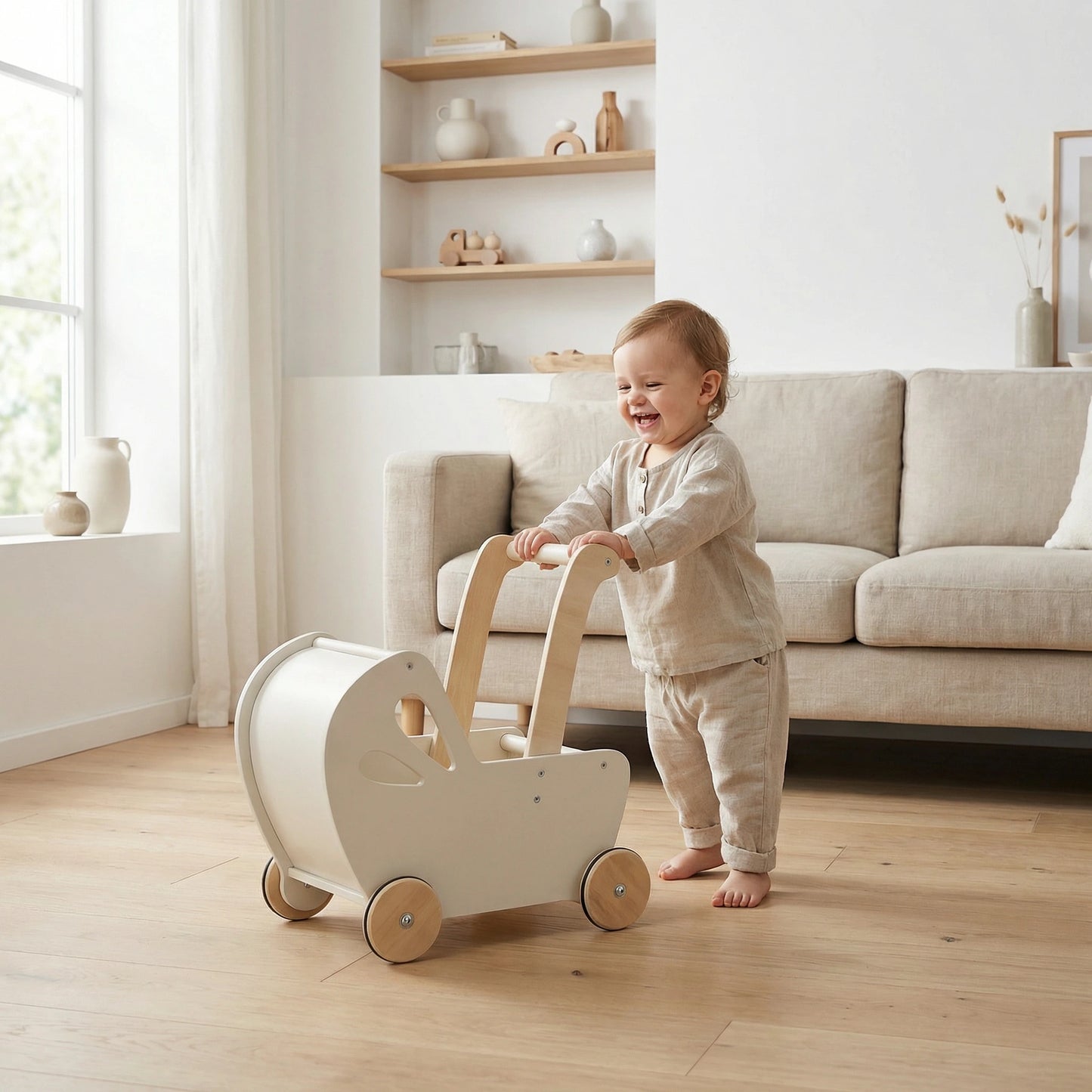Essential Pram Off White