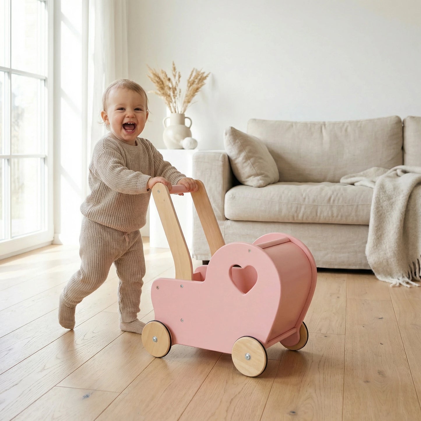 Essential Heart Pram Pink 2337 C