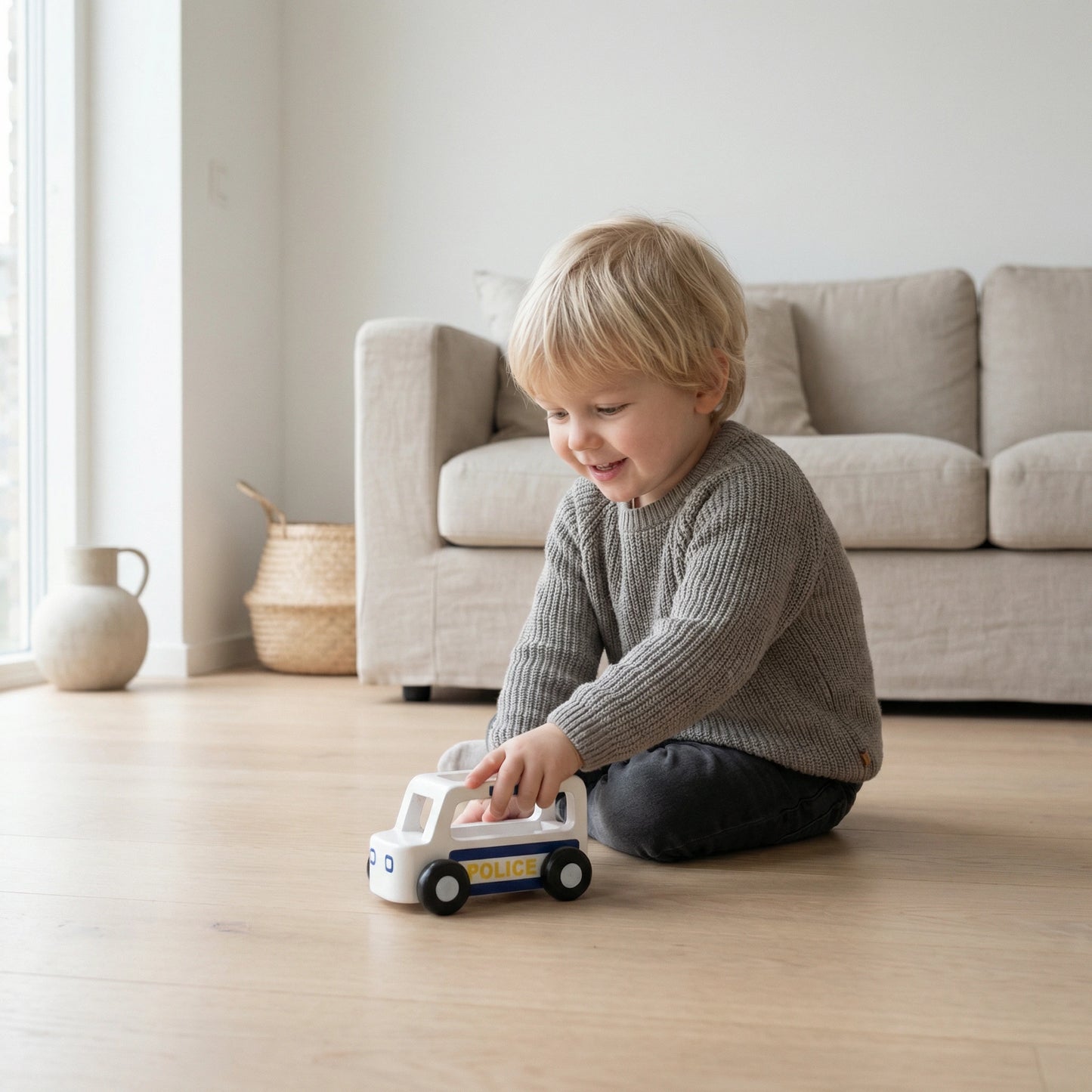 Mini Police Car - White