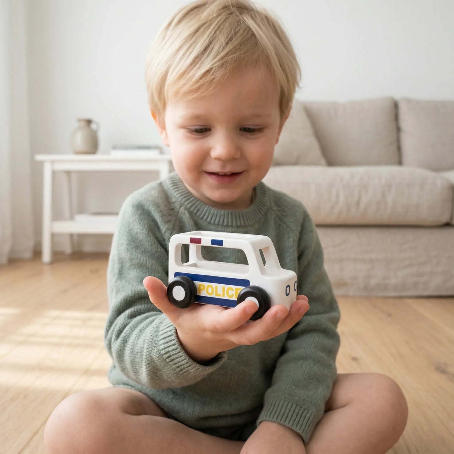 Mini Police Car - White