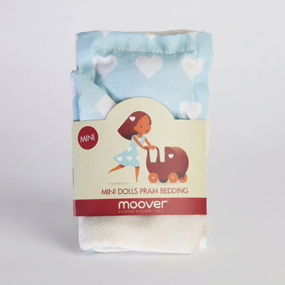 Miniature Dolls Stroller (Pram) Bedding Set Blue