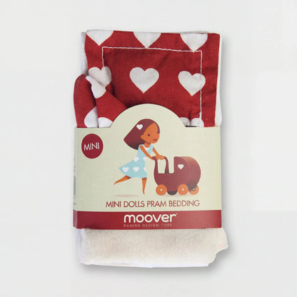 Miniature Dolls Stroller (Pram) Bedding Set - Red