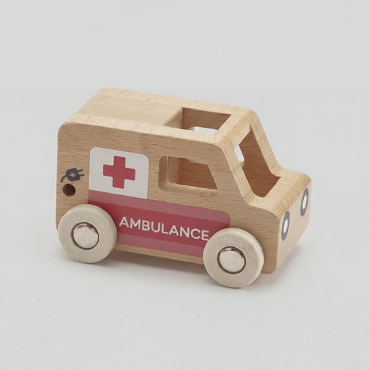 Mini Ambulance - Natural Wood