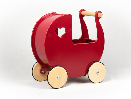 Traditional Doll Stroller Solid Red Pantone 201C