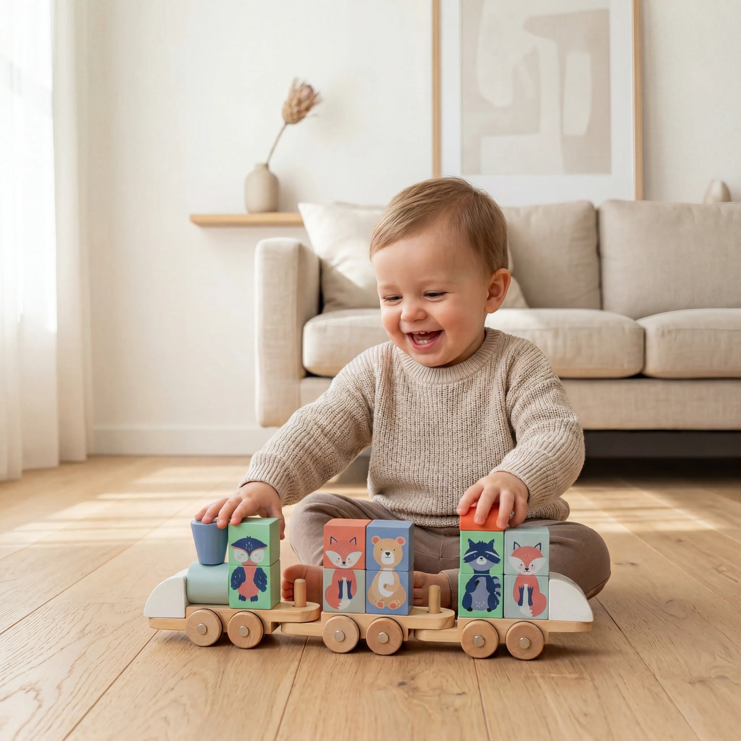 Block Animal Train