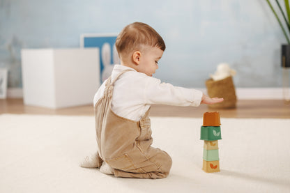 Silicone  Stacking Tower Green