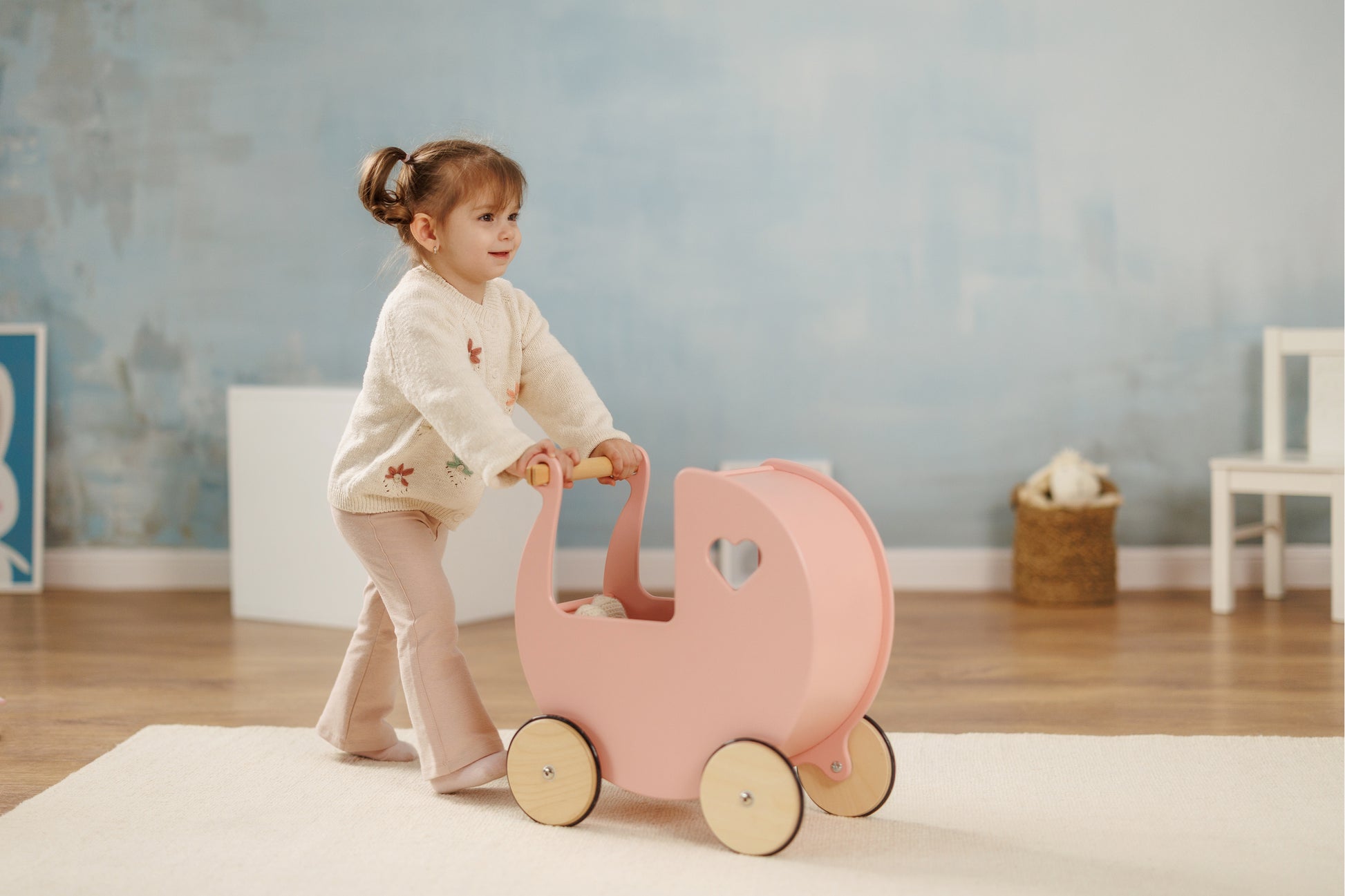 Traditional Doll Stroller Light Pink – - Main Image