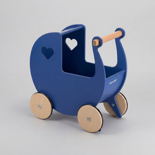 Traditional Doll Stroller Navy Blue