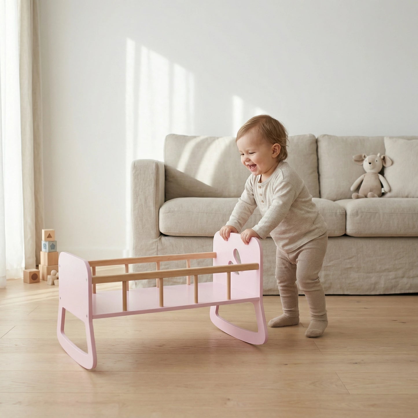 Dolls cradle Light Pink
