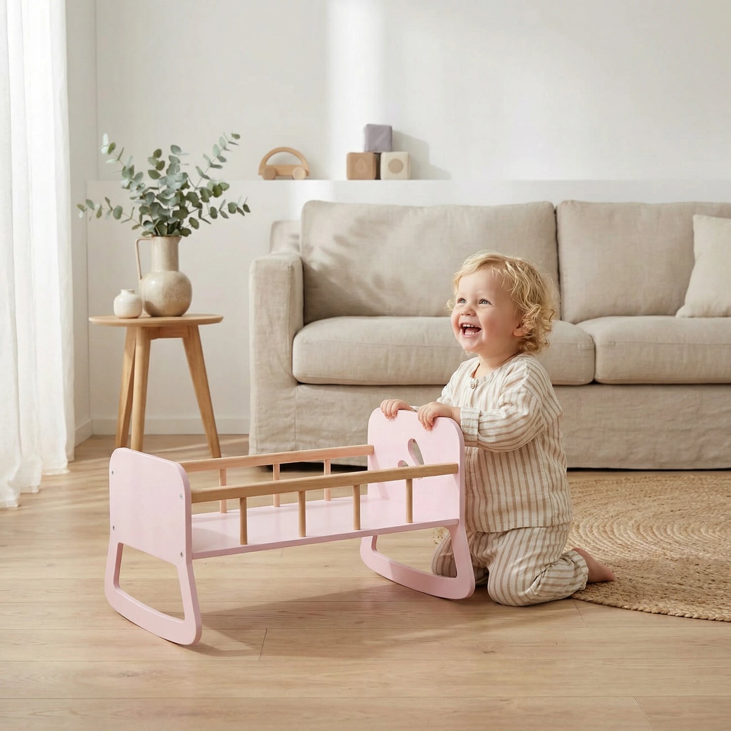 Dolls cradle Light Pink