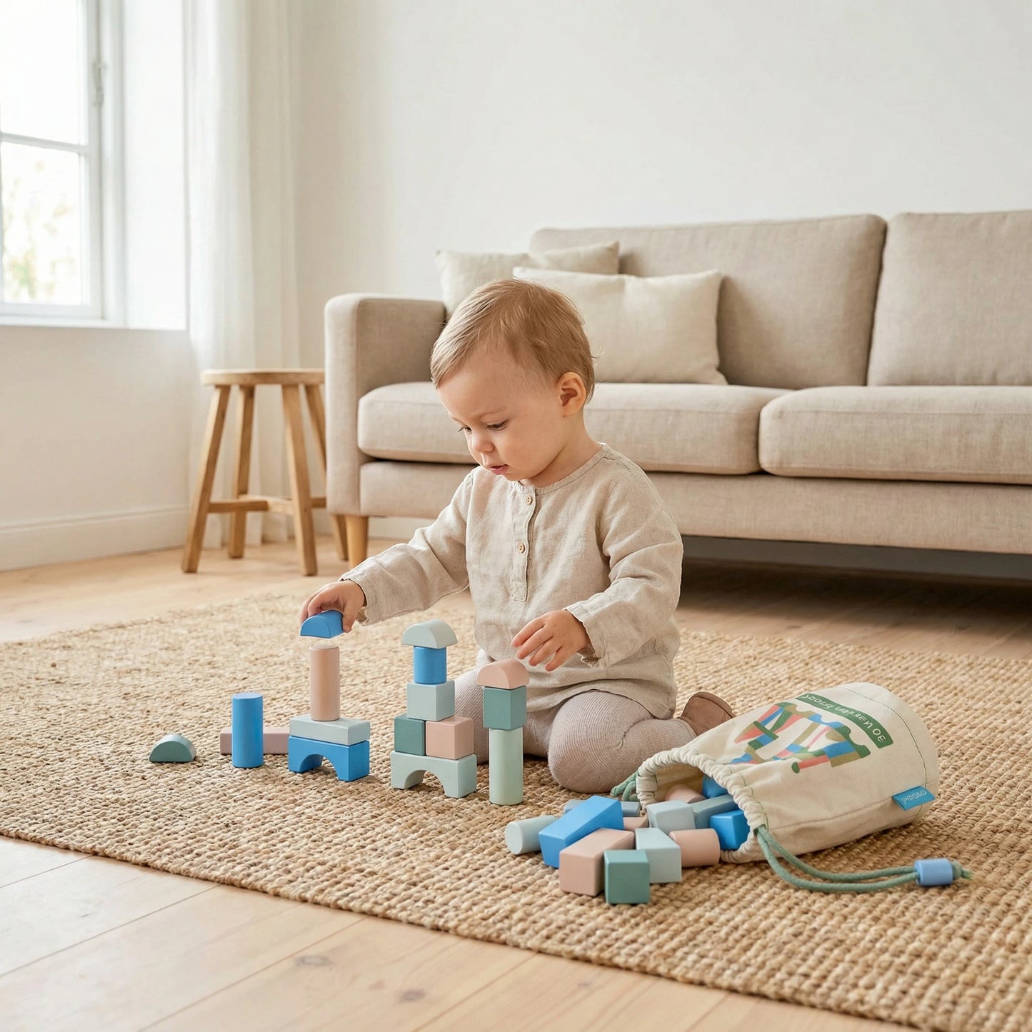 Blocks Pastel Colour in Bag