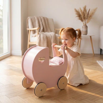 Dolls pram classic bedding set Pink