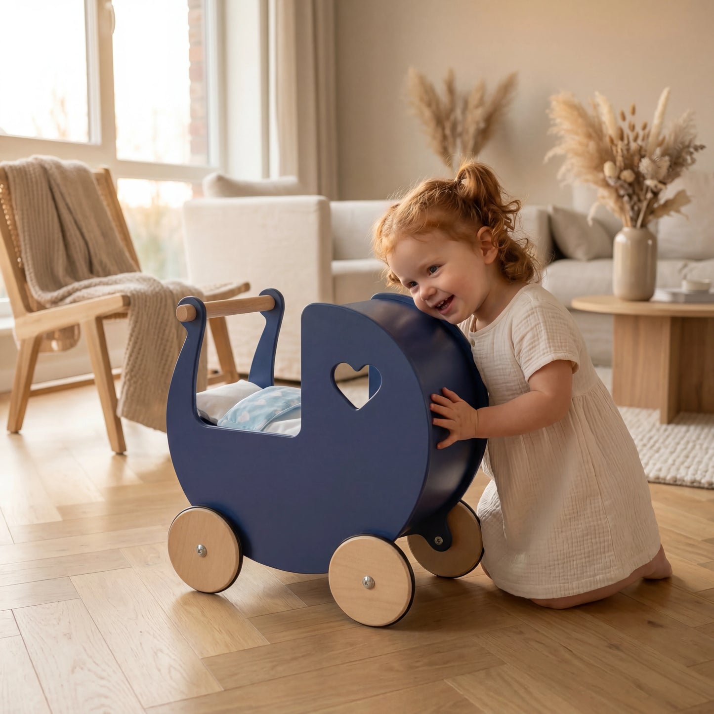 Dolls pram classic bedding set Light Blue