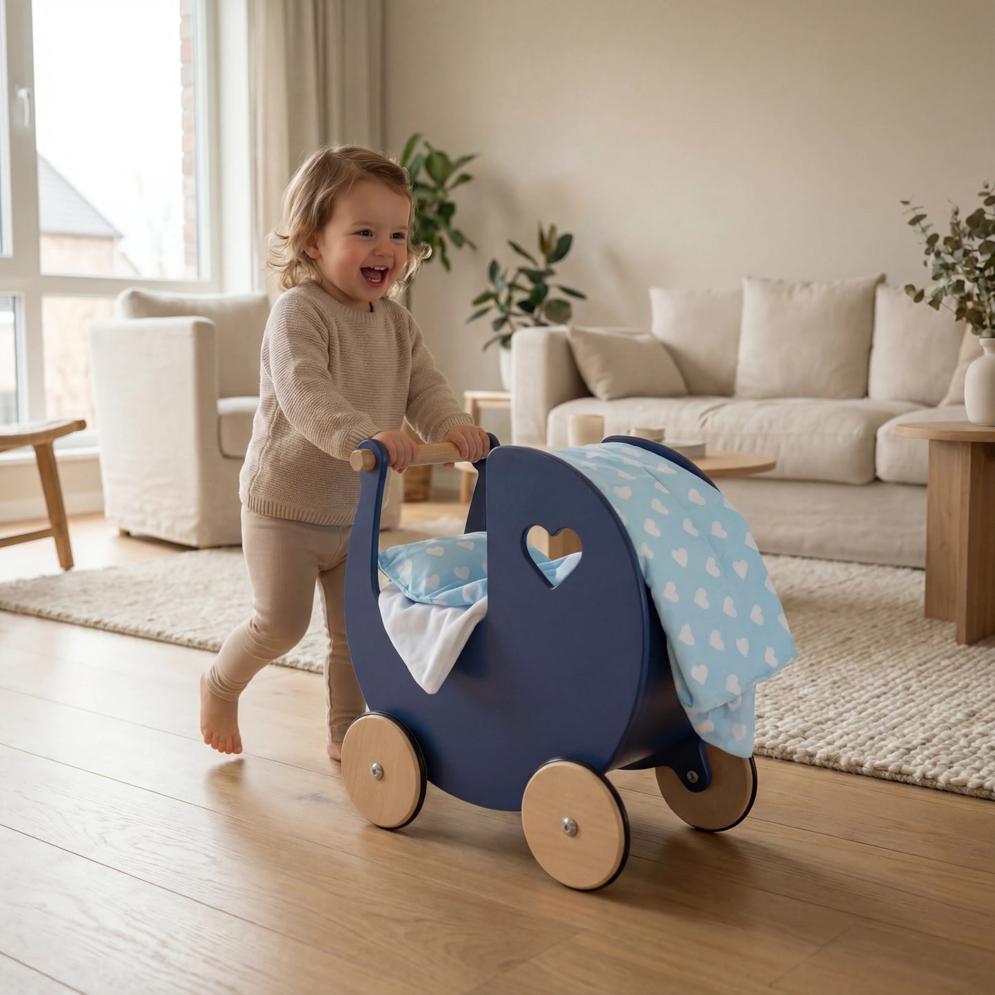 Dolls pram classic bedding set Light Blue