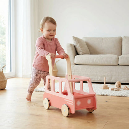 Push School Bus Pink 2337 C flatpacked