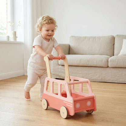 Push School Bus Pink 2337 C flatpacked