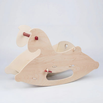 Wooden Rocking Horse - Natural Wood