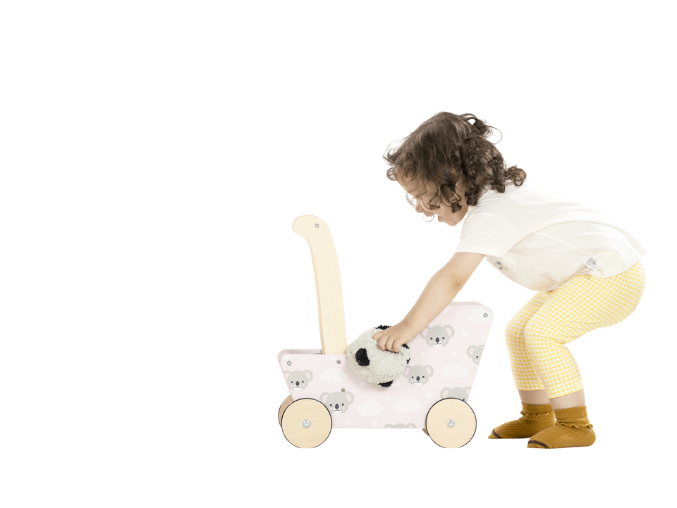 Modern Dolls Stroller Pram Pink koala bear Moovershop