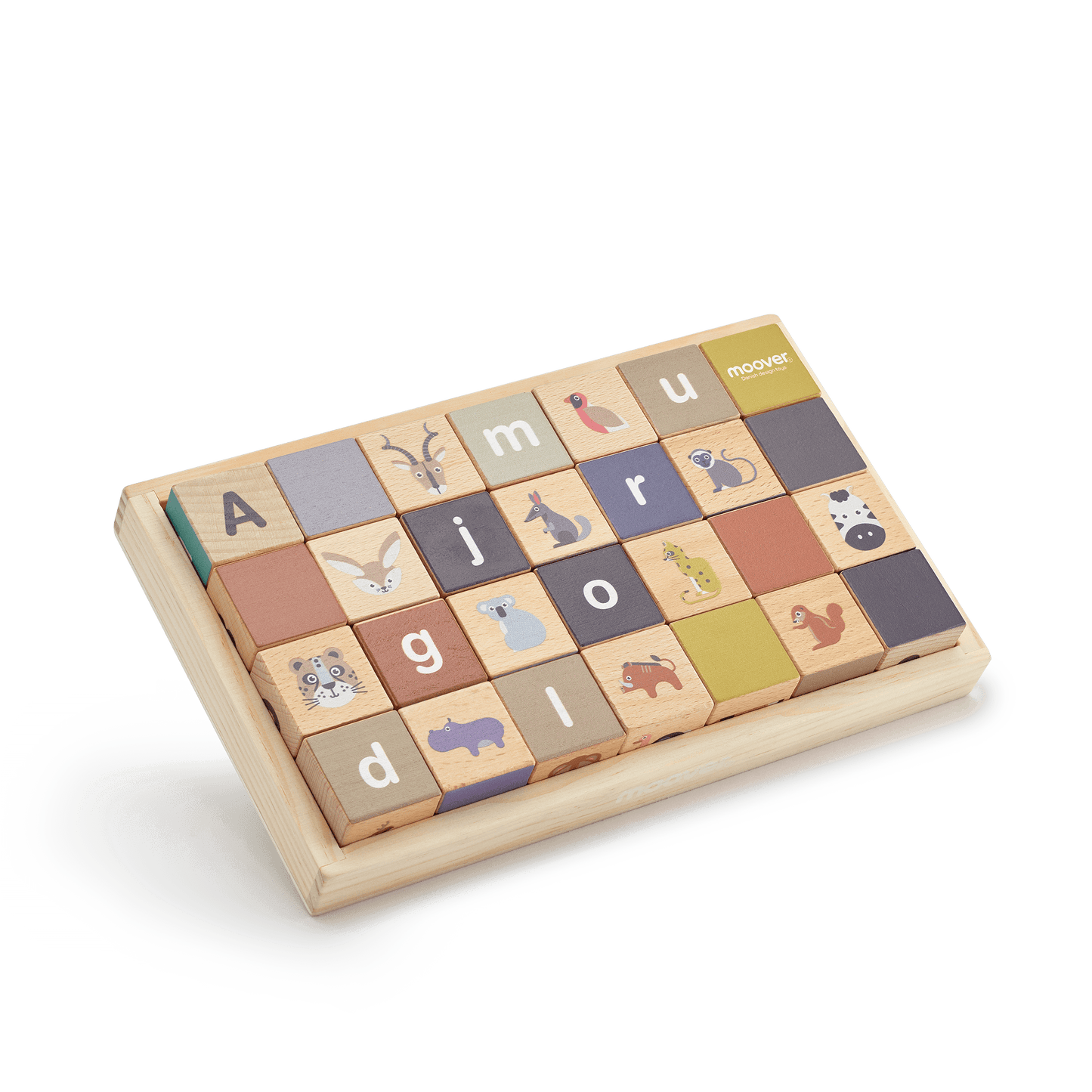 Alphabet blocks wild animals