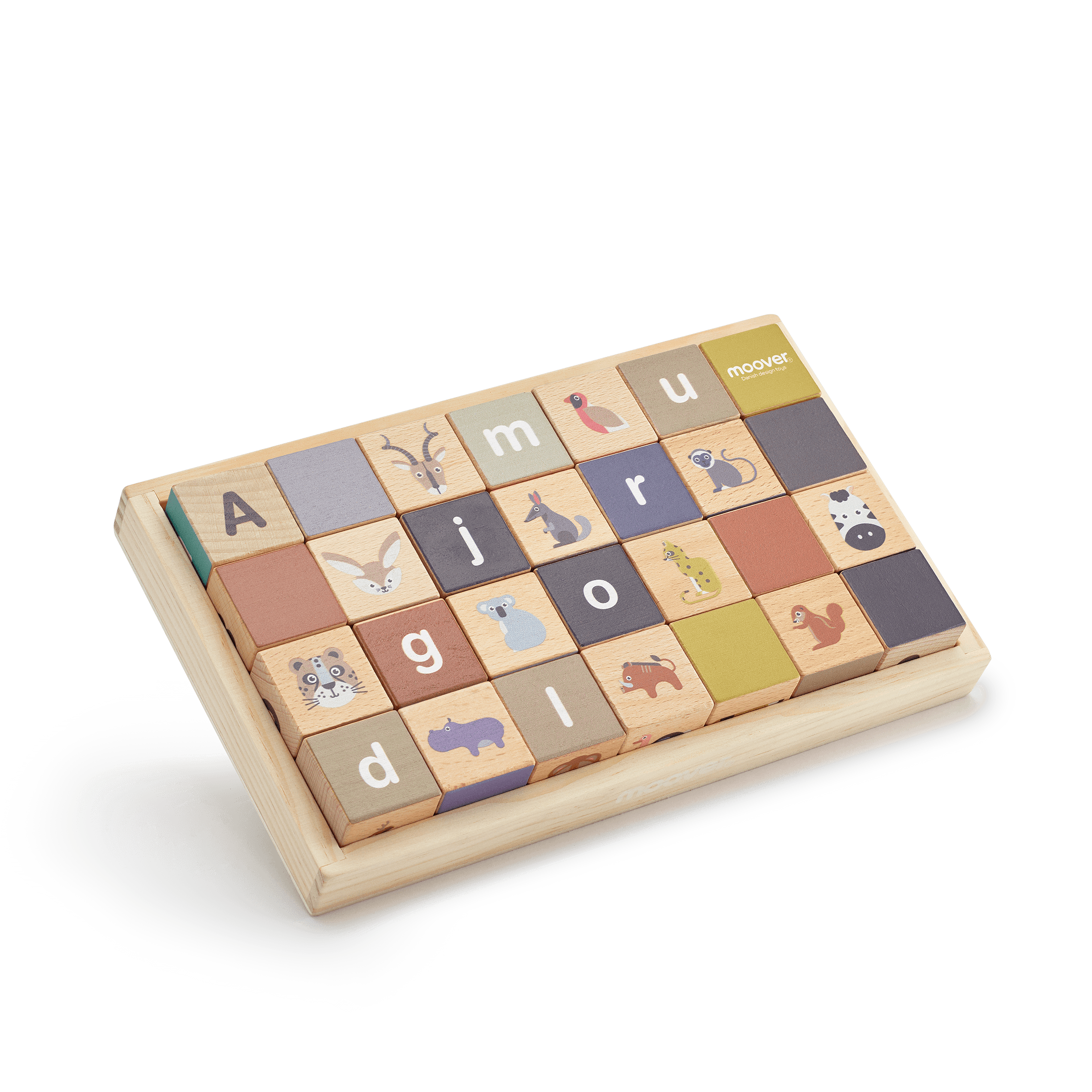 Alphabet blocks wild animals