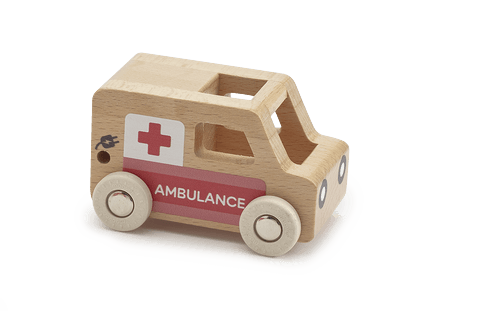 Mini Ambulance - Natural Wood
