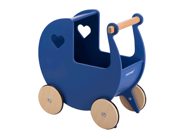 Traditional Doll Stroller Navy Blue