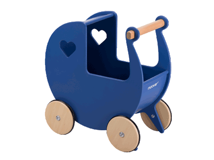 Traditional Doll Stroller Navy Blue