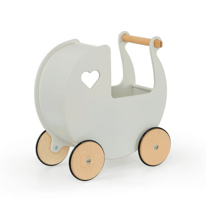 Traditional Doll Stroller Off White
