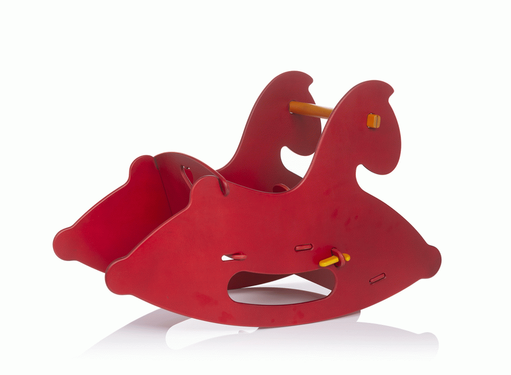 Wooden Rocking Horse - Off White