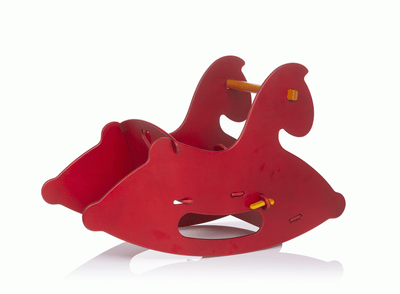 Wooden Rocking Horse - Red