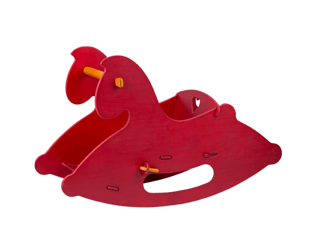 Wooden Rocking Horse - Red