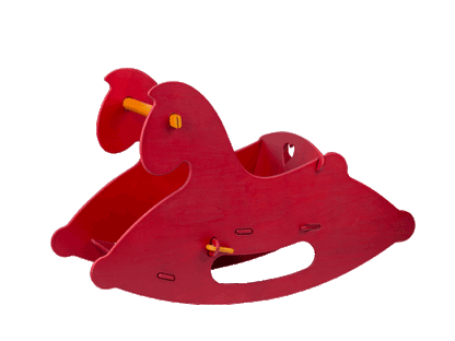 Wooden Rocking Horse - Red